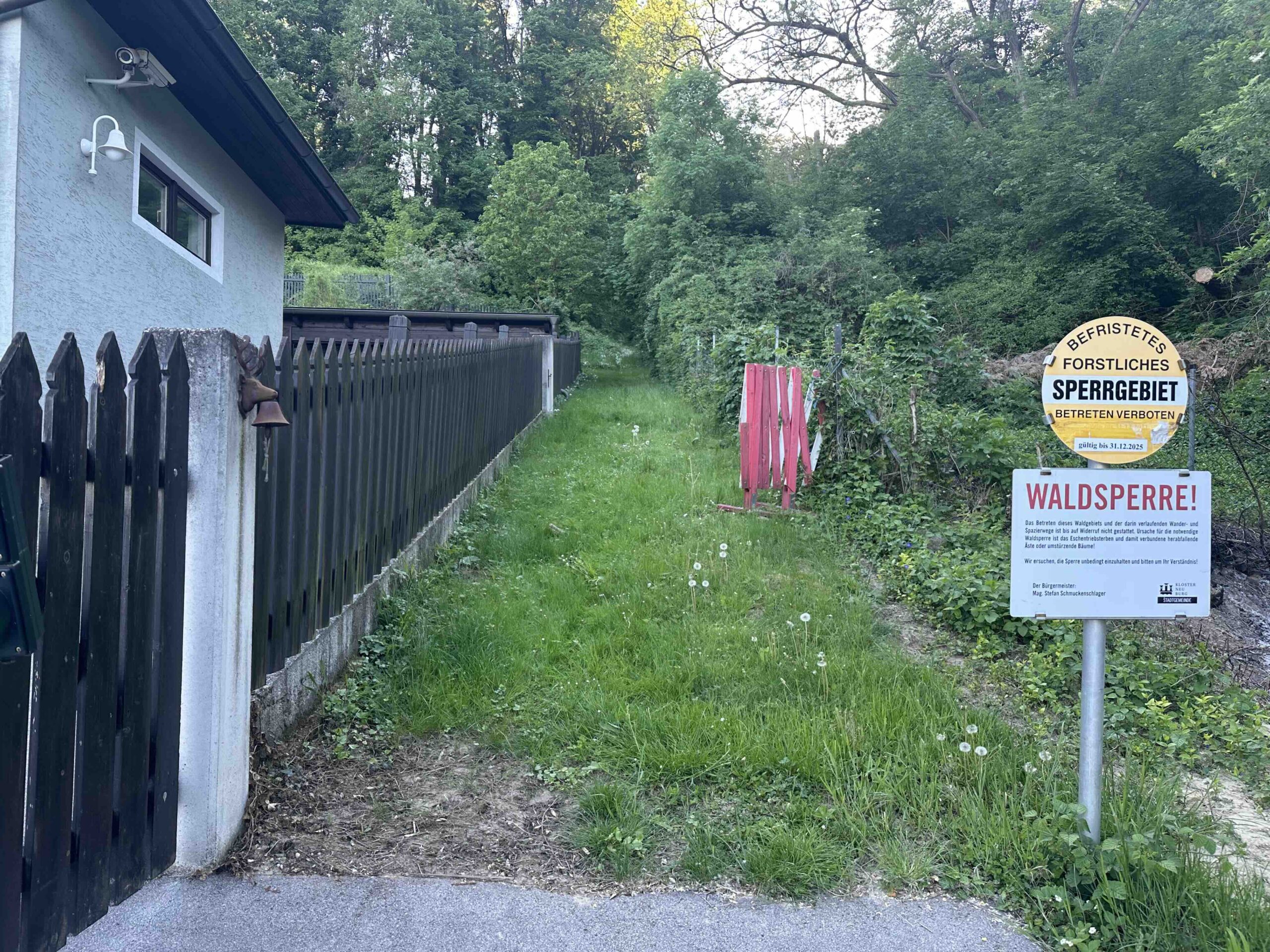 Wegsperre Thomas-Brunner-Weg