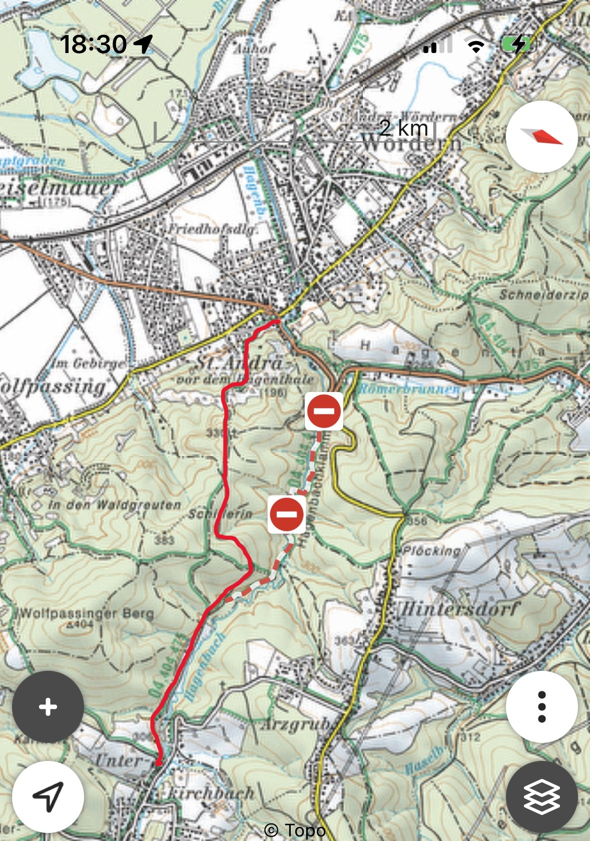 Ab heute Neuer Umleitungswanderweg der gesperrten Hagenbachklamm
